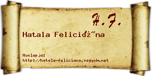 Hatala Feliciána névjegykártya
